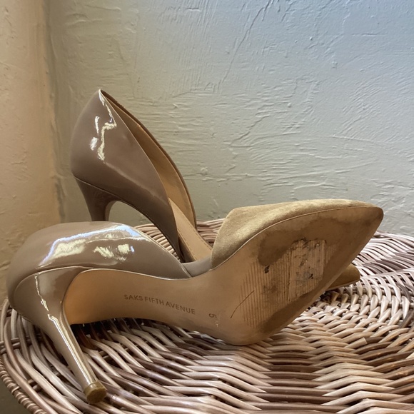 Saks Fifth Avenue Felicity Suede Heel Size 5 - Picture 4 of 6